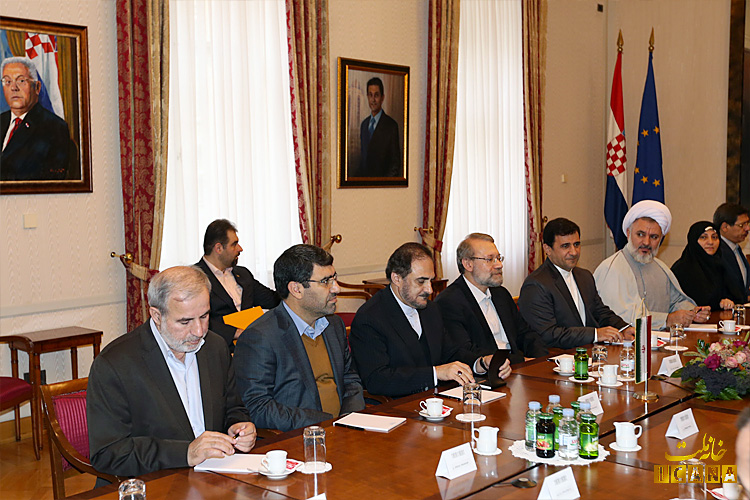 دیدار لاریجانی با رئیس پارلمان کرواسی