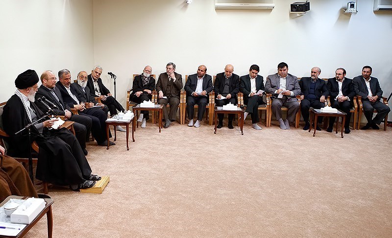 دیدار رهبر انقلاب با شهردار واعضای شورای شهر تهران