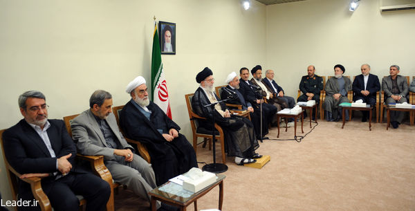 دیدار روحانی و اعضای هیئت دولت با رهبر انقلاب