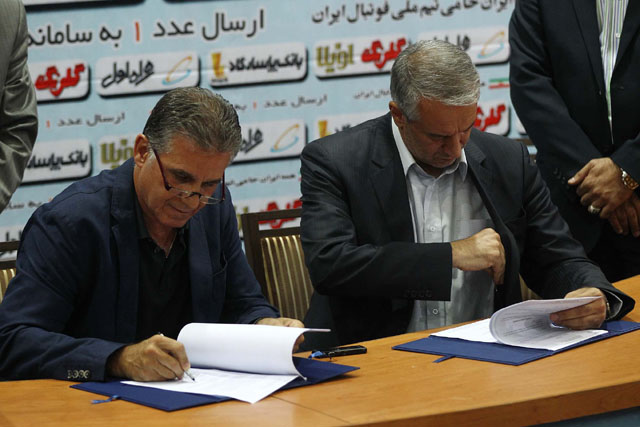 گزارش تصویری عقد قرارداد سرمربی تیم ملی فوتبال و رئیس فدراسیون را مشاهده می کنید.
