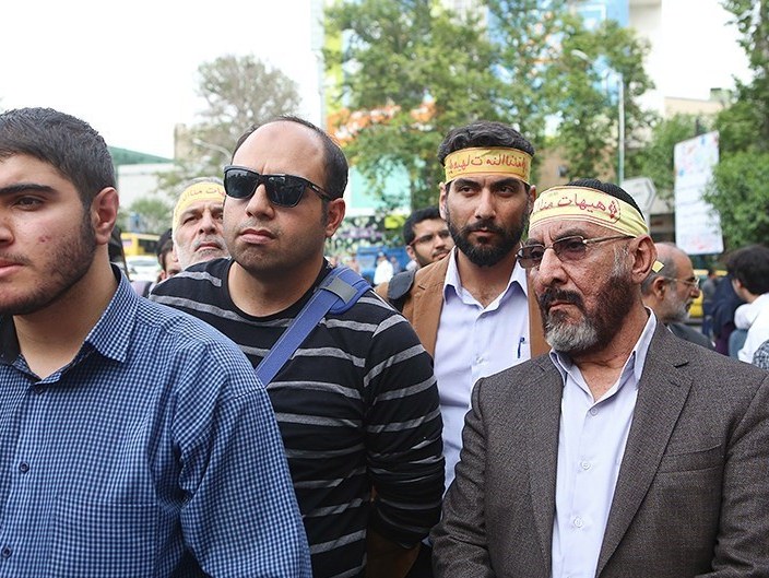 تجمع دانشجویان در میدان فلسطین