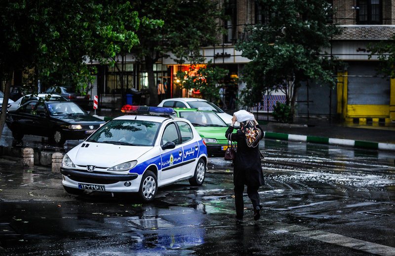 باران شدید در تهران