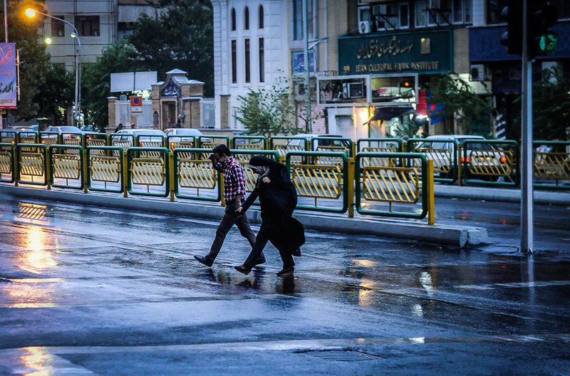 باران شدید در تهران