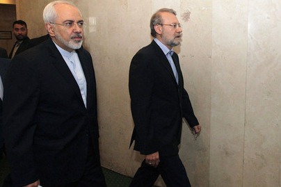 استقبال لاریجانی از ظریف