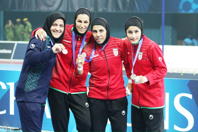 جشن قهرمانی تیم ملی فوتسال زنان ایران