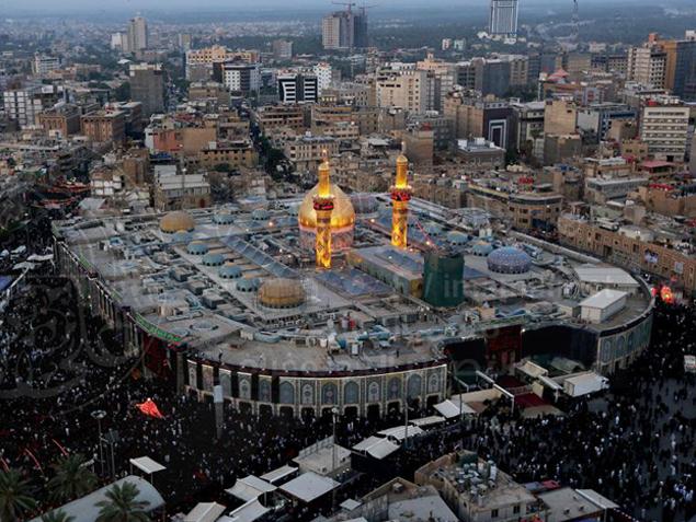 تصاویر هوایی از کربلا معلی در تاسوعا و عاشورا
