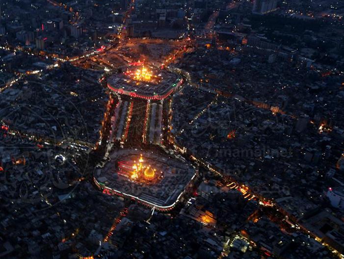 تصاویر هوایی از کربلا معلی در تاسوعا و عاشورا
