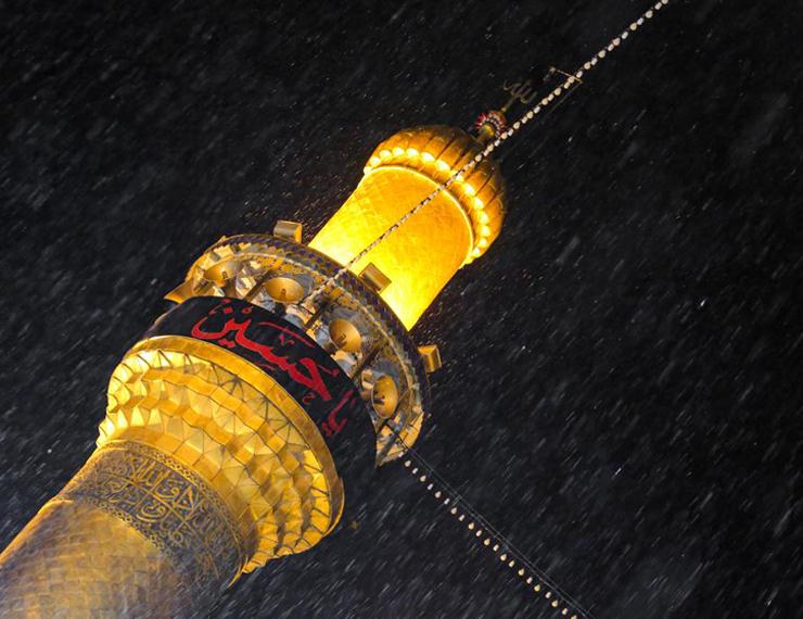 باران رحمت الهی در حرم حضرت علی(ع)