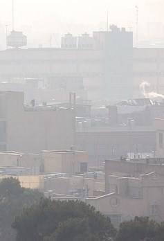 شدت آلودگی هوا در تهران